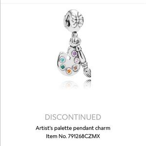 Pandora Artist's palette pendant charm